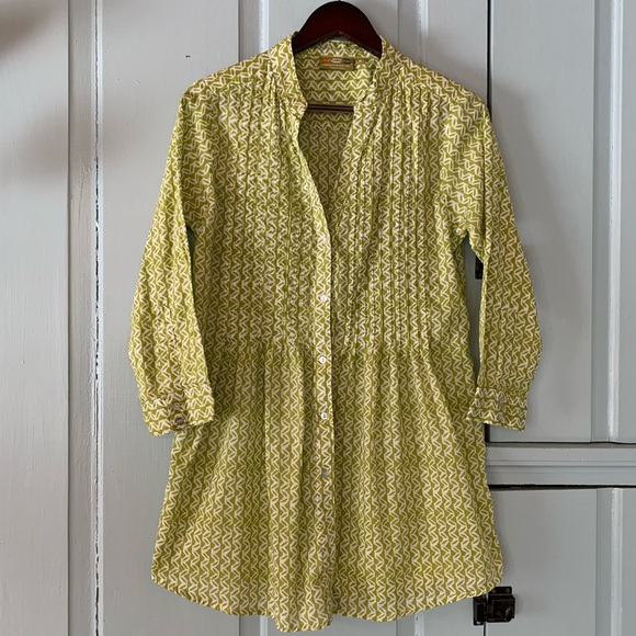 rock flower paper Tops - ROCK FLOWER PAPER Pintuck Print Cotton Tunic